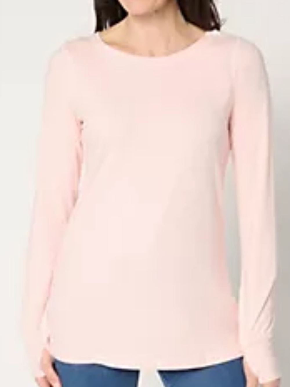 Belle by Kim Gravel Slub Knit Bateau Neck LongSlv Top
Ballet Pink Size 2X